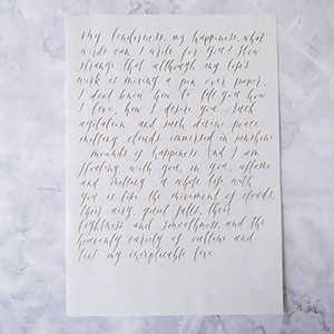 A handwritten letter- Birthday Gift For Wife