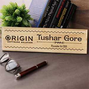 Office Desk Name Plate- Birthday Gift For Husband