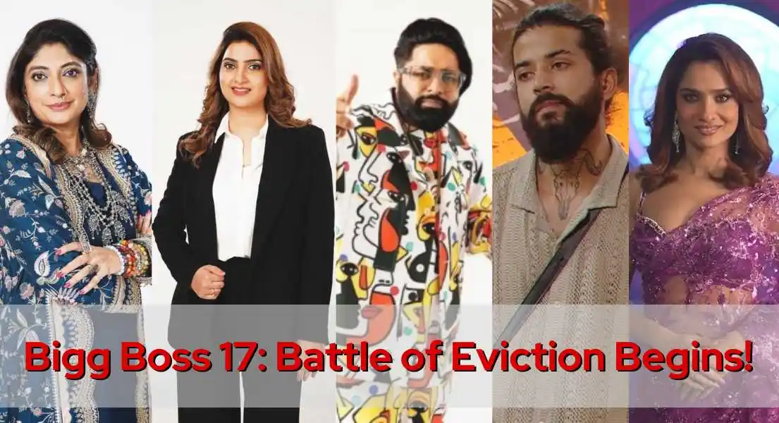 Bigg Boss 17 Eviction Showdown: Anurag Dobhal, Jigna Vora, Sana Raees Khan, Tehelka, and Ankita Lokhande in danger zone.