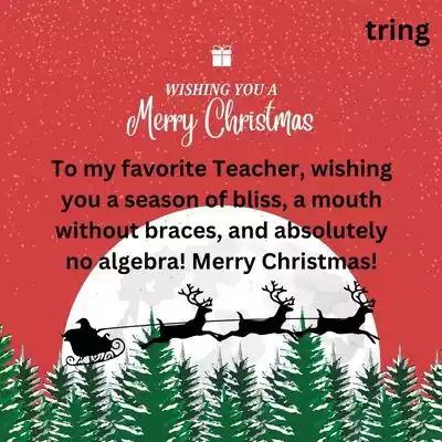 Funny Christmas Wishes For Teacher