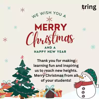 Christmas Wishes For Teacher From Students