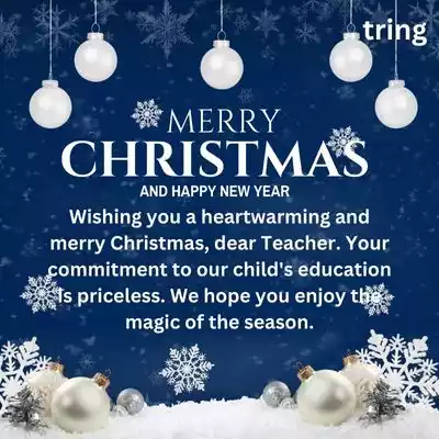 Christmas Wishes For Teacher From Parents