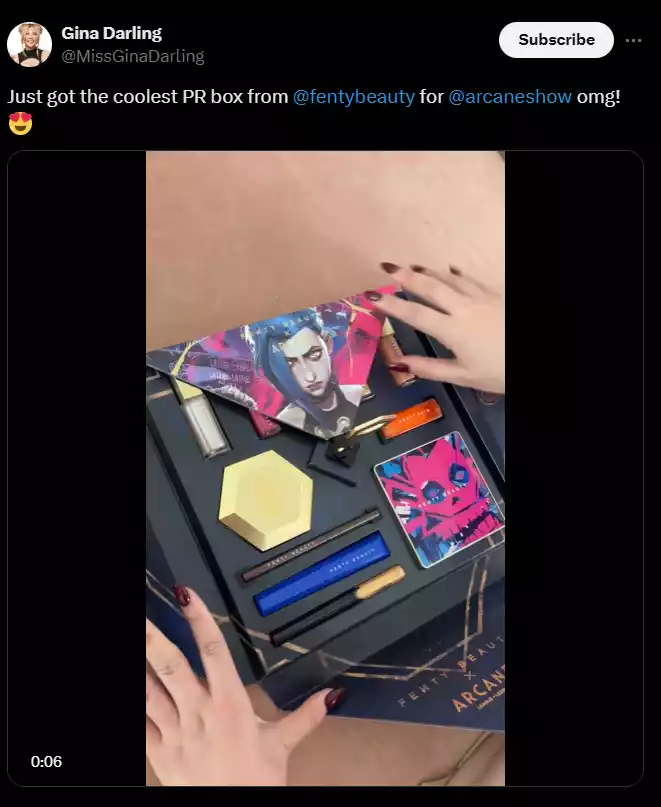 Fenty Beauty promotion video by twitter influencer Gina Darling (@MissGinaDarling)