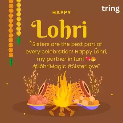 Instagram Happy Lohri Wishes for Sister