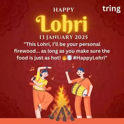 Funny Happy Lohri Wishes for Wife