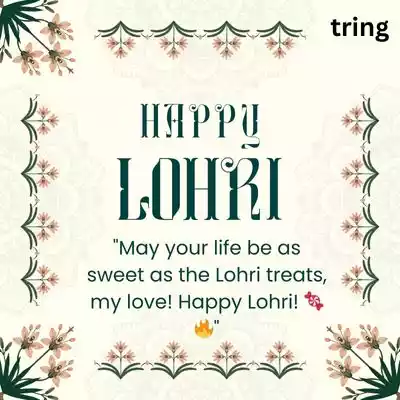 Short Happy Lohri Wishes for Wife