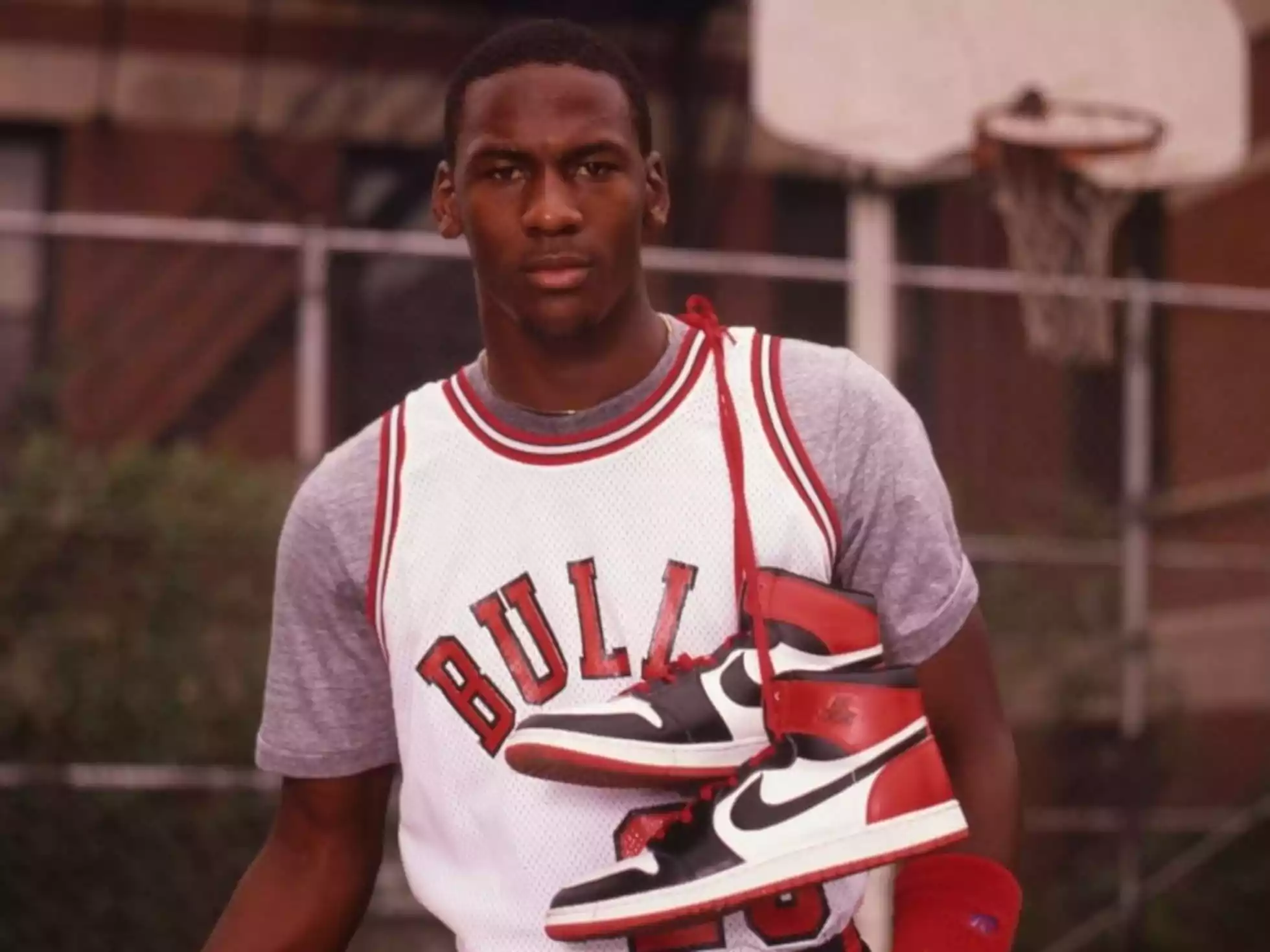 Michael jordan with Air Jordan