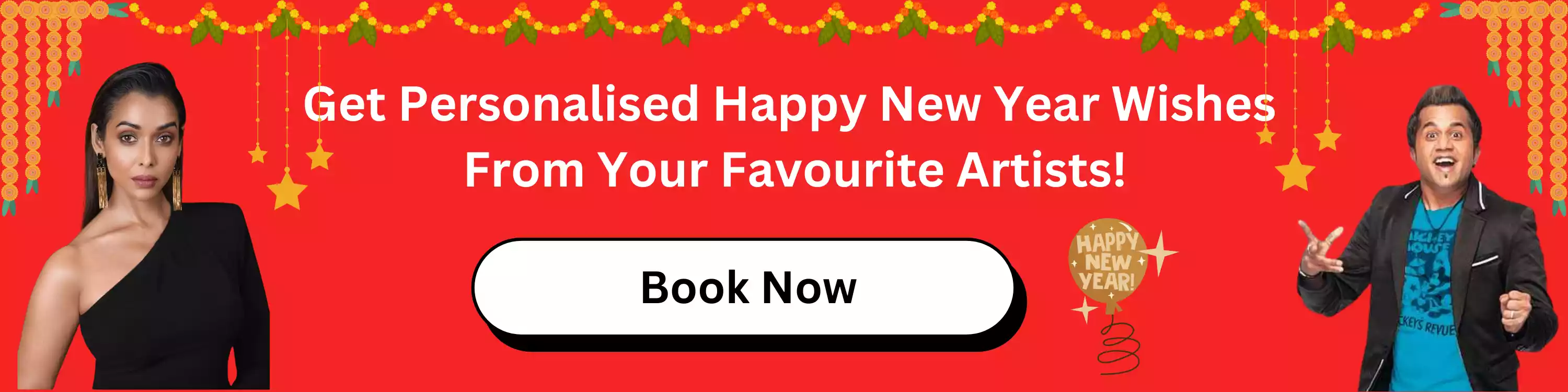 Book New Year Wishes for Wife from Stars