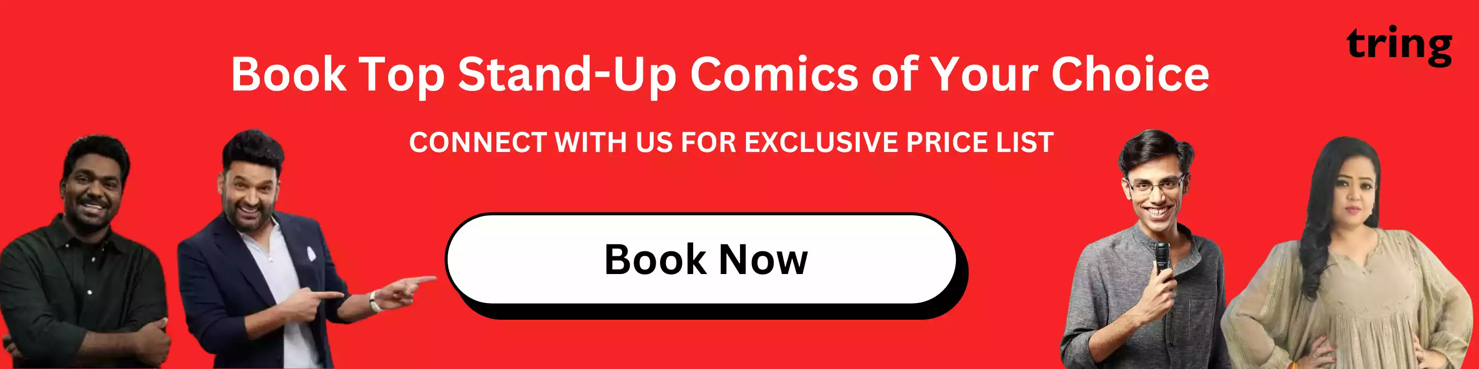 Book Top Standup Comics of Your Choice