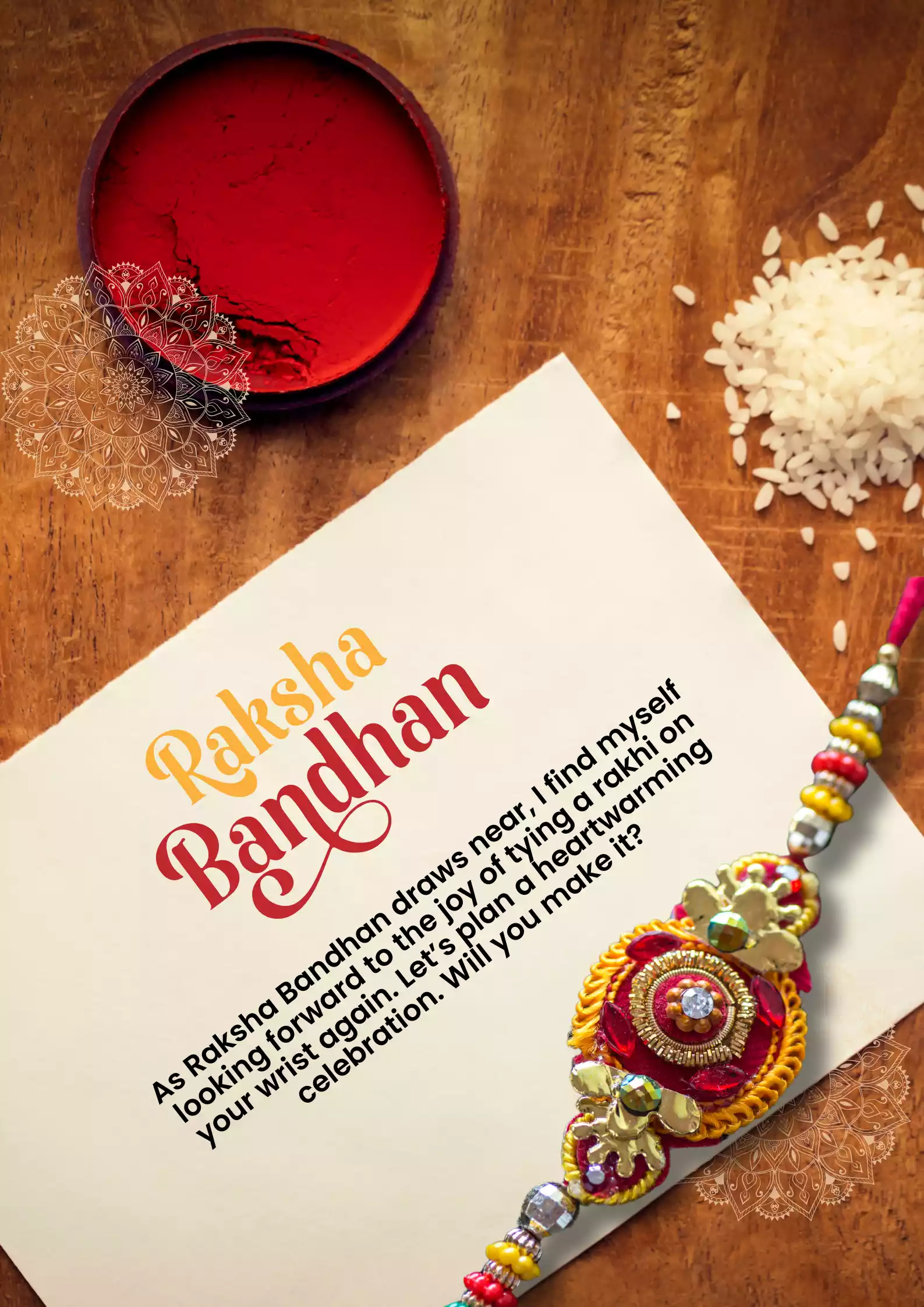 Raksha Bandhan Invitation Messages For Brother