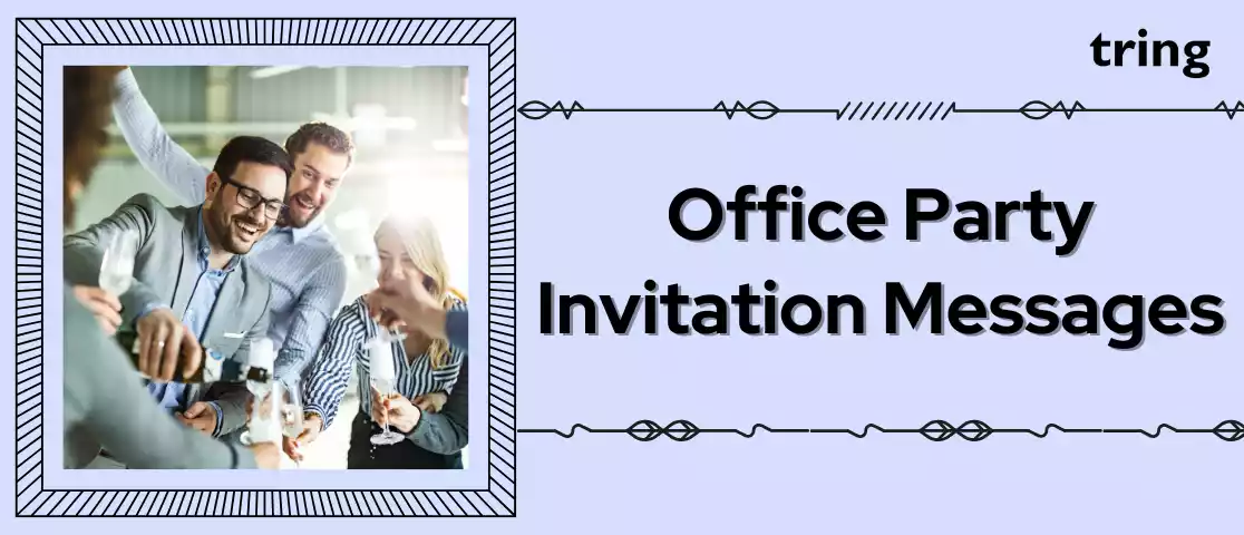 Office party invitation messages blog banner by Tring