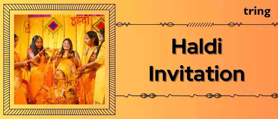 Haldi invitation by Tring