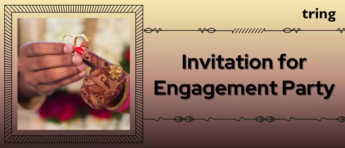 Invitation for engagement party banner by Tring