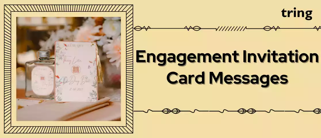 Engagement Invitation Card Messages Banner by Tring