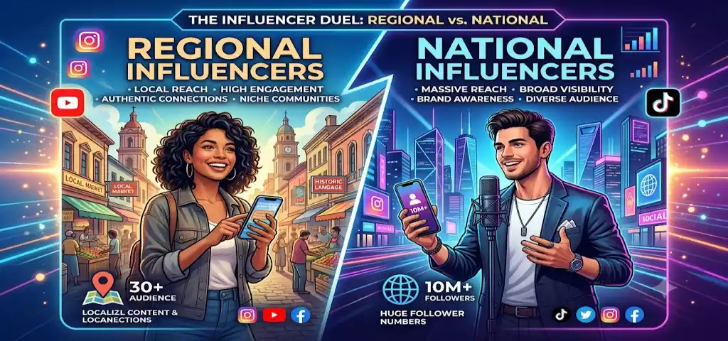 Regional Influencers vs National Influencers