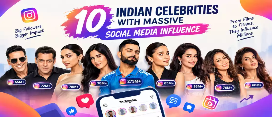 10 Indian Celebrities With Massive Social Media Influence