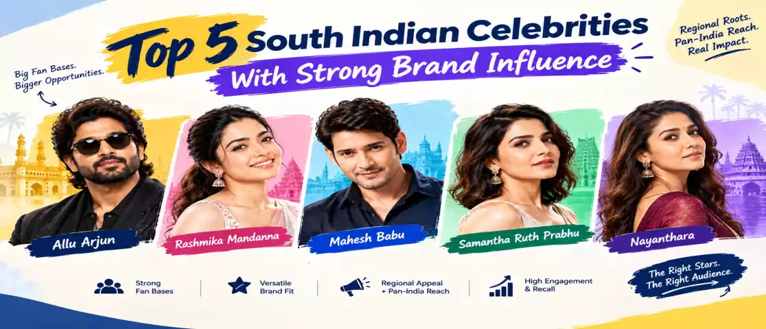 Top 5 South Indian Celebrities With Strong Brand Influence