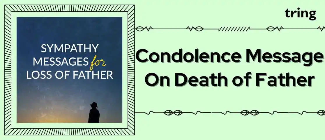 Condolence message on death of father Banner Tring